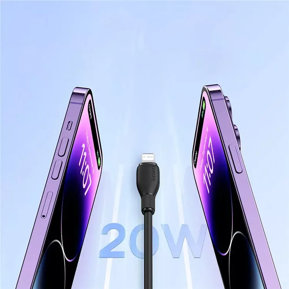Кабель Baseus Pudding Series USB Type-C - Lightning 20w 3a 2м PD сable Black (P10355701111-01) - фото 9