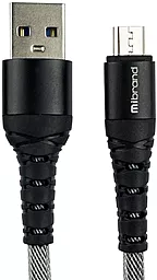 Кабель USB Mibrand Fishing Net MI-14 10W 2A micro USB Cable Black/Grey