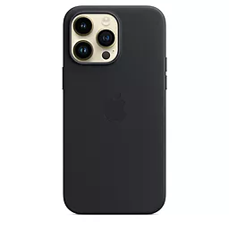 Чехол Apple Leather Case with MagSafe for iPhone 14 Pro Max Midnight - миниатюра 2