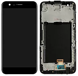 Дисплей LG K10 2017 (M250, X400, LGM-K121K, LGM-K121L) з тачскріном і рамкою, оригінал, Black