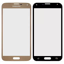 Корпусне скло дисплея Samsung Galaxy S5 G900F, G900M, G900T, G900K, G900S, G900I, G900A, G900W8, G900L, G900H Gold - фото Корпусне скло дисплея Samsung Galaxy S5 G900F, G900M, G900T, G900K, G900S, G900I, G900A, G900W8, G900L, G900H Gold