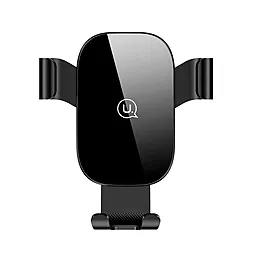 Держатель с автозажимом Usams ZJ052 Gravity Car Holder Black - фото Держатель с автозажимом Usams ZJ052 Gravity Car Holder Black