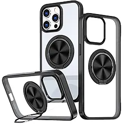 Чохол Epik TPU+PC Metal Ring with MagSafe для Apple iPhone 15 Pro Black - фото Чохол Epik TPU+PC Metal Ring with MagSafe для Apple iPhone 15 Pro Black