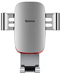 Держатель Baseus Metal Age Gravity Car Mount Air Outlet Version Silver (SUYL-D0S) - фото Держатель Baseus Metal Age Gravity Car Mount Air Outlet Version Silver (SUYL-D0S)