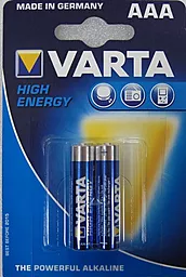 Батарейки Varta AAA (LR03) HIGH Energy 2шт (04903121412)