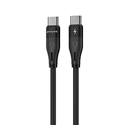 Кабель Proove Soft Silicone USB Type-C - Type-C 60w 3a 1м PD cable Black (CCSO60002201) - фото Кабель Proove Soft Silicone USB Type-C - Type-C 60w 3a 1м PD cable Black (CCSO60002201)