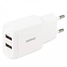 Сетевое зарядное устройство Remax RP-U22 2.4a 2xUSB-A ports charger White - фото Сетевое зарядное устройство Remax RP-U22 2.4a 2xUSB-A ports charger White