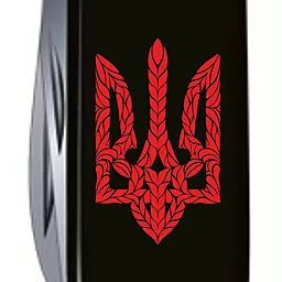 Мультитул Victorinox Spartan Ukraine (1.3603.3_T0691u) Black Трезубец плетеный красный - миниатюра 3