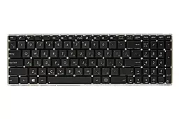 Клавиатура для ноутбука Asus X501 без рамки с креплениями черная