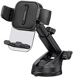 Держатель с автозажимом Usams US-ZJ072 Center Console Retractable Transparent Black