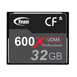 Карта пам'яті Team Compact Flash Professional 32GB 600X UDMA (TCF32G60001) - фото Карта пам'яті Team Compact Flash Professional 32GB 600X UDMA (TCF32G60001)