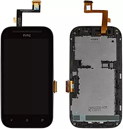 Дисплей HTC Desire SV (T326e) с тачскрином и рамкой, Black