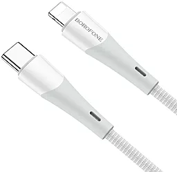 Кабель Borofone BX60 Superior USB Type-C - Lightning 20w 3a 1м PD сable White - фото Кабель Borofone BX60 Superior USB Type-C - Lightning 20w 3a 1м PD сable White
