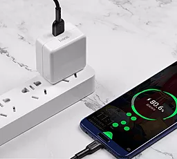 Кабель Hoco X33 Surge USB-A - Type-C 25w 5a 1м cable Black - мініатюра 5