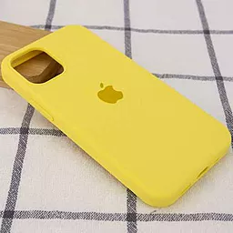 Чохол Silicone Case Full для Apple iPhone 12 Pro Max Yellow - мініатюра 3 Чохол Silicone Case Full для Apple iPhone 12 Pro Max Yellow - мініатюра 3