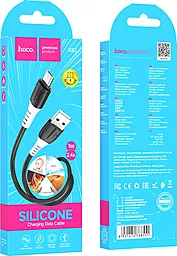 Кабель USB Hoco X82 Silicone micro USB Cable Black - миниатюра 4