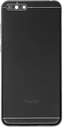 Задняя крышка корпуса Huawei Y6 2018 со стеклом камеры, с логотипом "Honor" Black - фото Задняя крышка корпуса Huawei Y6 2018 со стеклом камеры, с логотипом "Honor" Black