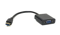 Видео переходник (адаптер) PowerPlant USB 3.0 M - VGA F (CA910380)