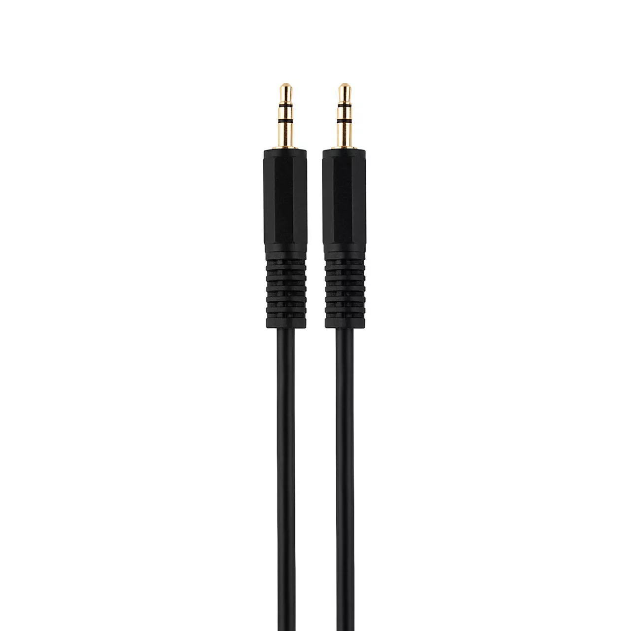 Аудио кабель 1TOUCH AUX mini Jack 3.5mm M/M Cable 1 м black - фото 2