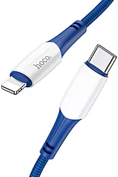 Кабель Hoco X70 Ferry USB Type-C - Lightning 20w 3a 1м PD сable Blue - мініатюра 2 Кабель Hoco X70 Ferry USB Type-C - Lightning 20w 3a 1м PD сable Blue - мініатюра 2