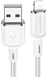 Кабель USB Borofone BX90 Cyber 12W 2.4A Lightning Cable White