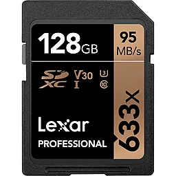 Карта памяти Lexar SDXC 128GB Professional 633x Class 10 UHS-I U3 V30 (LSD128CB633)
