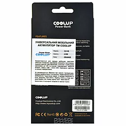 Повербанк CoolUp CU-V6 4000mAh Orange (BAT-CU-V6-OR) - мініатюра 5
