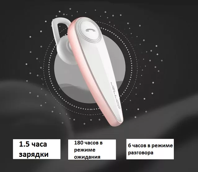 Блютуз гарнитура Jellico S300 Gold - фото 3