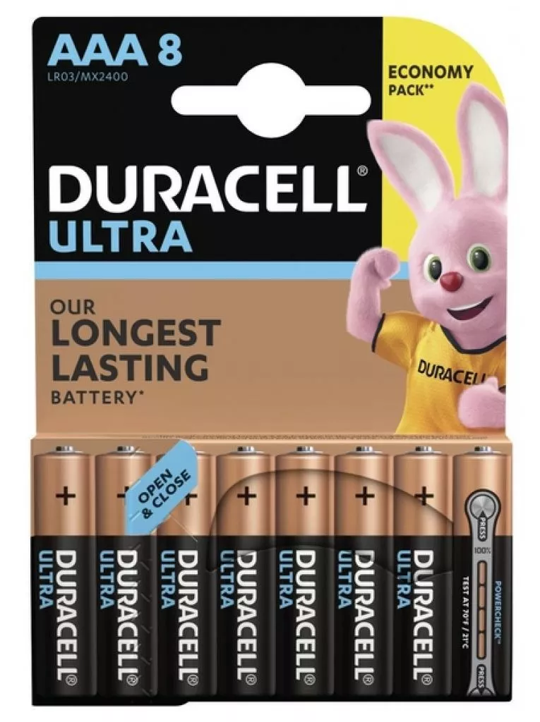 Батарейки Duracell AAА (LR03) Ultra Power MX2400 KPD 8шт - фото 1