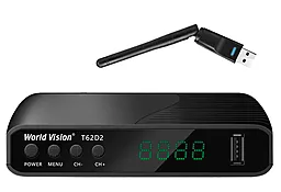Комплект цифрового ТВ World Vision T62D2 + Адаптер WIFI - фото Комплект цифрового ТВ World Vision T62D2 + Адаптер WIFI