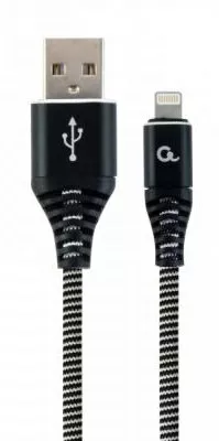 Кабель Cablexpert USB-A - Lightning 12w 2.4a 2м cable Black (CC-USB2B-AMLM-2M-BW) - фото 1