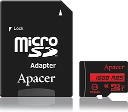Карта памяти Apacer microSDHC 16GB Class 10 UHS-I U1 + SD-адаптер (AP16GMCSH10U5-R) - фото Карта памяти Apacer microSDHC 16GB Class 10 UHS-I U1 + SD-адаптер (AP16GMCSH10U5-R)