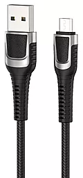 Кабель Hoco U81 Jazz USB-A - micro USB 12w 2.4a 1.2м cable Black - фото Кабель Hoco U81 Jazz USB-A - micro USB 12w 2.4a 1.2м cable Black