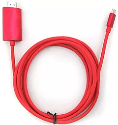 Видеокабель ExtraDigital USB Type-C - HDMI Cable 2M 4K 30HZ Red (KBH1751) - миниатюра 2