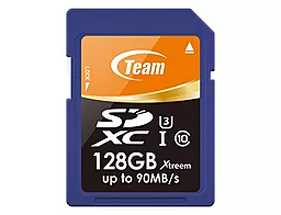 Карта пам'яті Team SDXC 128GB Xtreem Class 10 UHS-I U3 (TSDXC128GU301) - фото Карта пам'яті Team SDXC 128GB Xtreem Class 10 UHS-I U3 (TSDXC128GU301)