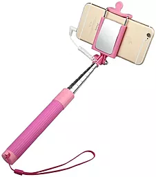 Моноподы, селфи-палки Baseus Monopod with AUX-cable Pink