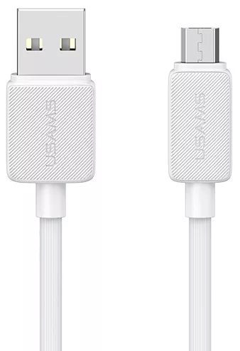 Кабель Usams US-SJ690 USB-A - micro USB 10w 1м cable White - фото 1