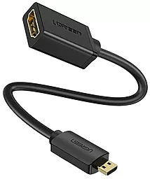 Видео переходник (адаптер) Ugreen micro HDMI - HDMI v2.0 4k 60hz 0.22m black (20134) - миниатюра 3