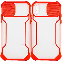Чохол Epik Camshield matte Ease TPU со шторкой для Apple iPhone X, iPhone XS (5.8") Червоний