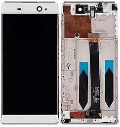 Дисплей Sony Xperia XA Ultra, Xperia C6, Xperia C6 Ultra (F3211, F3212, F3213, F3215, F3216) с тачскрином и рамкой, White