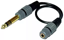 Аудіо кабель Cablexpert Jack 6.35 mm - mini Jack 3.5 mm M/F Cable 0.2 м black (A-63M35F-0.2M) - мініатюра 2
