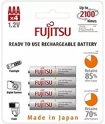 Аккумулятор Fujitsu Ni-MH AAA/HR03 750mAh BL 4шт - фото Аккумулятор Fujitsu Ni-MH AAA/HR03 750mAh BL 4шт