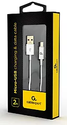 Кабель Cablexpert USB-A - micro USB 10.5w 2м cable White (CC-USB2P-AMmBM-2M-W) - миниатюра 2 Кабель Cablexpert USB-A - micro USB 10.5w 2м cable White (CC-USB2P-AMmBM-2M-W) - миниатюра 2