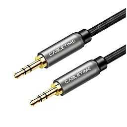 Аудіо кабель CABLETIME Audio mini Jack 3.5mm M/M 3 pin 1.8 м cable black (CF10K)