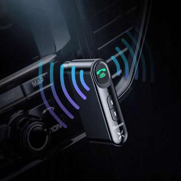 Bluetooth адаптер Baseus Qiyin AUX Car Bluetooth Receiver Black (WXQY-01) - фото 6
