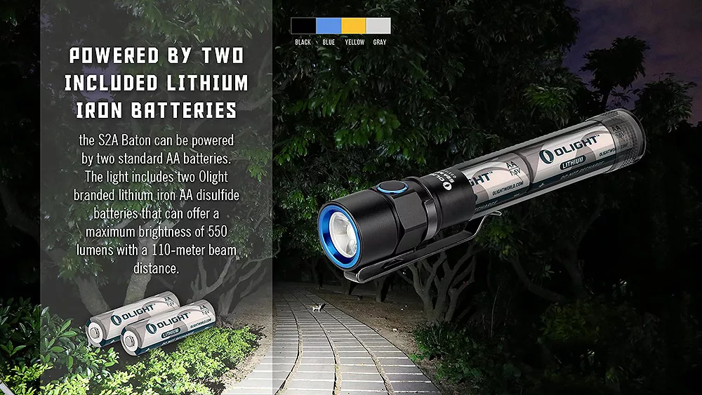 Ліхтарик Olight S2A Baton Grey - фото 11