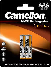 Аккумулятор Camelion AAA (R03) 1000mAh NiMH 2шт - фото Аккумулятор Camelion AAA (R03) 1000mAh NiMH 2шт