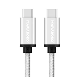 USB Кабель Marakoko USB-C to USB-C Cable M-TC02 1.5m Silver