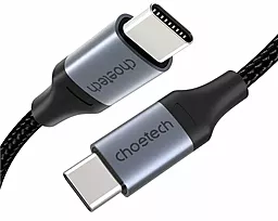 Кабель Choetech USB Type-C - Type-C 60w 3a 1.2м PD cable Black (XCC-1003-BK)