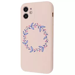 Чехол Wave Minimal Art Case with MagSafe для Apple iPhone 12 Pink Sand/Wreath